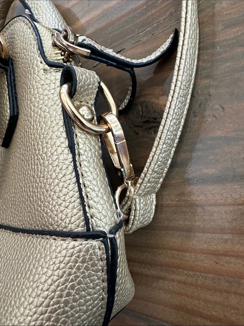 Cream Pebbled Crossbody Bag with Top Handles